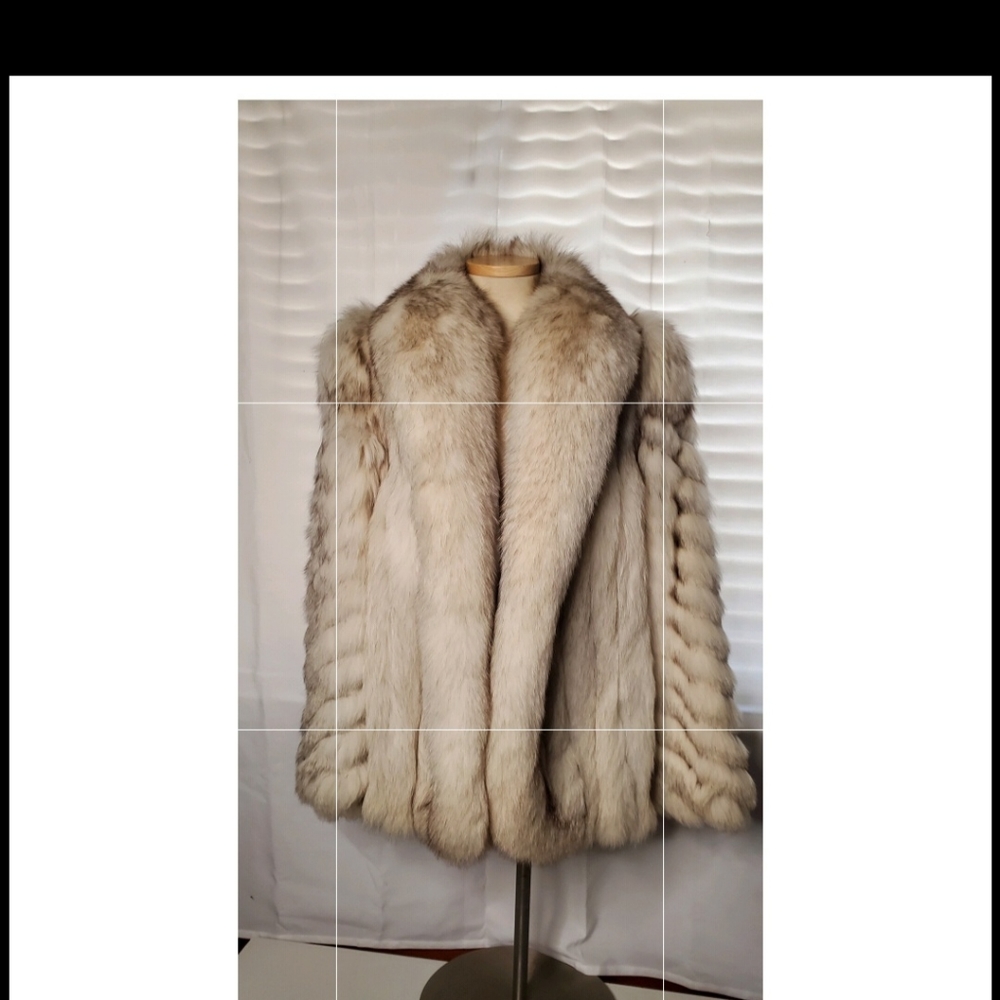 Women's Blue Fox fur coat